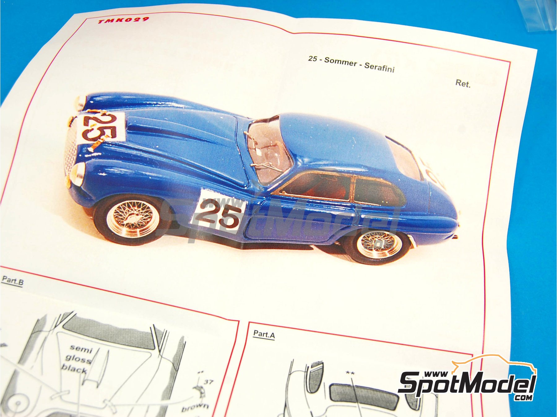 Tameo Kits TMK029: Car scale model kit 1/43 scale - Ferrari